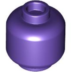 Minifigure, Head (Plain) - Dark Purple