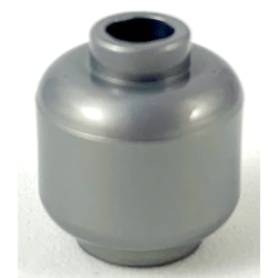 Minifigure, Head (Plain) - Flat Silver
