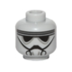 Minifigure, Head Alien with Black Goggles and Breathing Mask Pattern (SW Imperial Driver / Pilot) - Light Bluish Gray