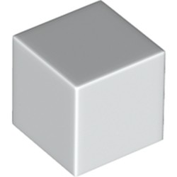 Minifigure, Head, Modified Cube - White