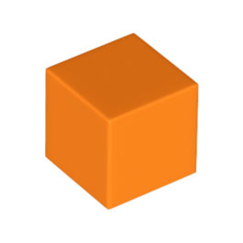 Деталь LEGO 19729 Minifigure, Head, Modified Cube - Orange