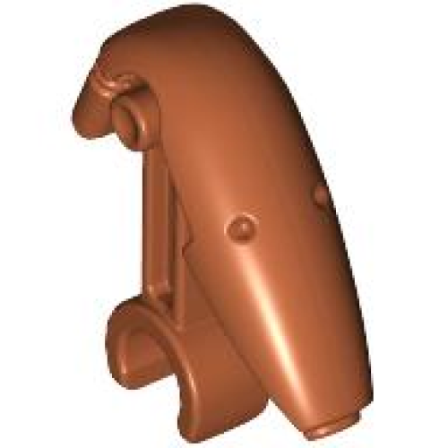 Деталь LEGO 30378 Minifigure, Head, Modified Mechanical Plain (SW Battle Droid) - Dark Orange