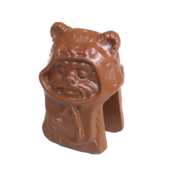 Minifigure, Head, Modified SW Ewok Plain - Brown