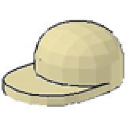 Minifigure, Headgear Cap - Long Flat Bill - Tan Minifigure, Headgear Cap - Long Flat Bill - Tan