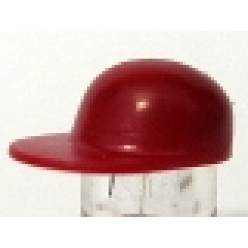Деталь LEGO 4485 Minifigure, Headgear Cap - Long Flat Bill - Dark Red