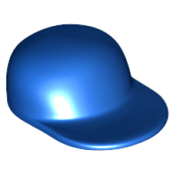 Minifigure, Headgear Cap - Long Flat Bill - Blue Minifigure, Headgear Cap - Long Flat Bill - Blue