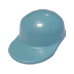 Minifigure, Headgear Cap - Long Flat Bill - Maersk Blue Minifigure, Headgear Cap - Long Flat Bill - Maersk Blue