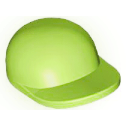 Minifigure, Headgear Cap - Short Curved Bill - Lime