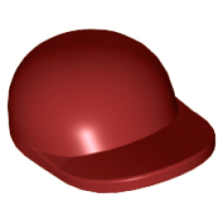 Minifigure, Headgear Cap - Short Curved Bill - Dark Red