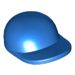 Minifigure, Headgear Cap - Short Curved Bill - Blue
