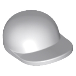 Minifigure, Headgear Cap - Short Curved Bill - Light Bluish Gray