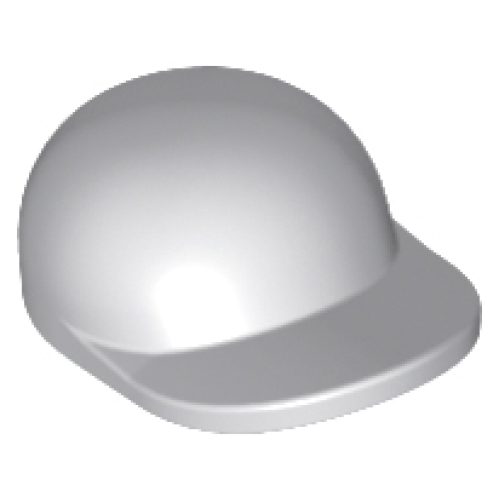 Деталь LEGO 4485b Minifigure, Headgear Cap - Short Curved Bill - Light Bluish Gray