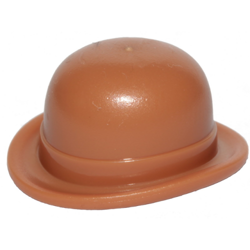Деталь LEGO 95674 Minifigure, Headgear Hat, Bowler - Medium Nougat