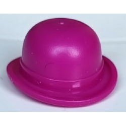 Minifigure, Headgear Hat, Bowler - Magenta Minifigure, Headgear Hat, Bowler - Magenta