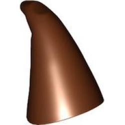 Minifigure, Headgear Hat, Cone Drooping, Wizard - Reddish Brown