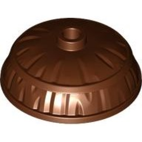 Деталь LEGO 5987 Minifigure, Headgear Hat, Conical Asian Straw with Round Top and Open Stud - Reddish Brown