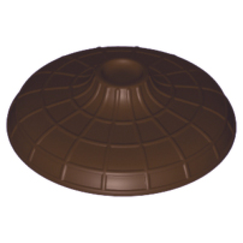 Деталь LEGO 26007 Minifigure, Headgear Hat, Conical Asian with Raised Center - Dark Brown