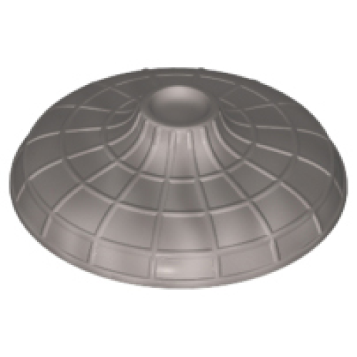 Деталь LEGO 26007 Minifigure, Headgear Hat, Conical Asian with Raised Center - Flat Silver