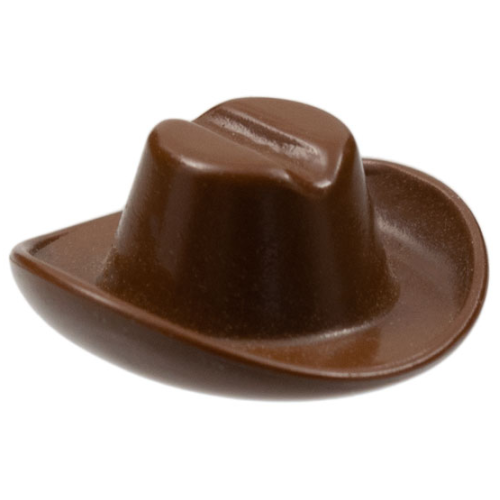Деталь LEGO 3629 Minifigure, Headgear Hat, Cowboy - Brown