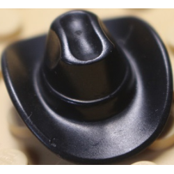 Minifigure, Headgear Hat, Cowboy Large Brim - Black Minifigure, Headgear Hat, Cowboy Large Brim - Black