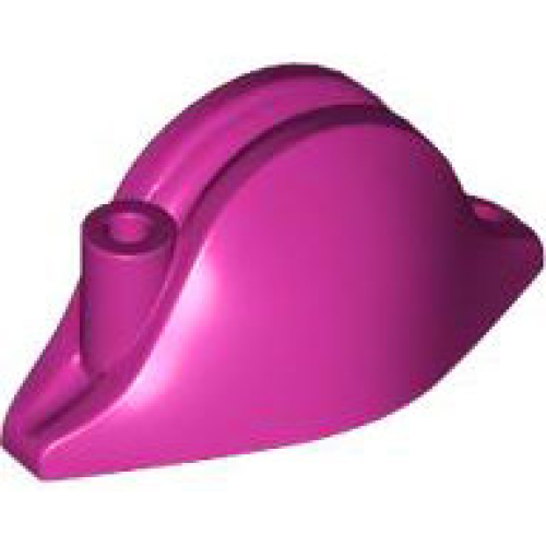 Деталь LEGO 2528 Minifigure, Headgear Hat, Pirate Bicorne - Magenta