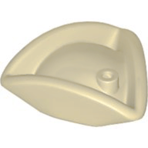 Деталь LEGO 2544 Minifigure, Headgear Hat, Pirate Tricorne / Triangle - Tan