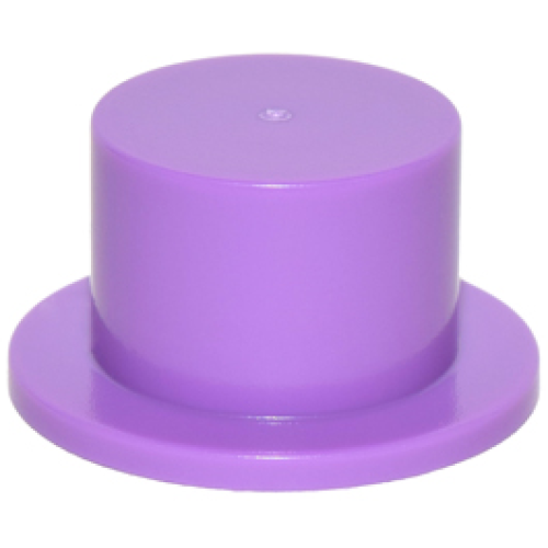 Деталь LEGO 3878 Minifigure, Headgear Hat, Top Hat - Medium Lavender