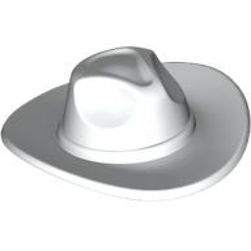 Деталь LEGO 13565 Minifigure, Headgear Hat, Very Wide Brim, Outback Style (Fedora) - White