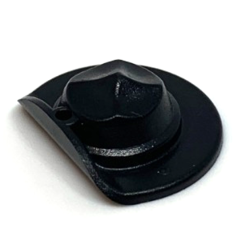 Деталь LEGO 30167 Minifigure, Headgear Hat, Wide Brim Flat - Black