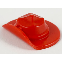Minifigure, Headgear Hat, Wide Brim Flat - Red Minifigure, Headgear Hat, Wide Brim Flat - Red