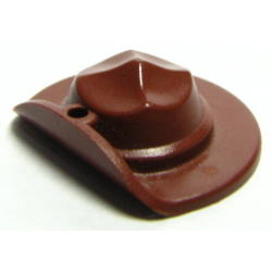 Minifigure, Headgear Hat, Wide Brim Flat - Brown Minifigure, Headgear Hat, Wide Brim Flat - Brown