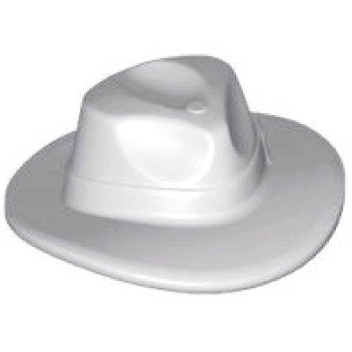 Деталь LEGO 61506 Minifigure, Headgear Hat, Wide Brim Outback Style (Fedora) - Light Bluish Gray