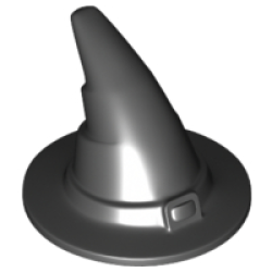 Minifigure, Headgear Hat, Wizard / Witch - Black Minifigure, Headgear Hat, Wizard / Witch - Black