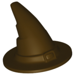 Minifigure, Headgear Hat, Wizard / Witch - Dark Brown Minifigure, Headgear Hat, Wizard / Witch - Dark Brown