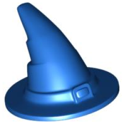 Minifigure, Headgear Hat, Wizard / Witch - Blue Minifigure, Headgear Hat, Wizard / Witch - Blue