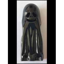 Minifigure, Headgear Head Cover, Ghost Shroud with Smile - Black Minifigure, Headgear Head Cover, Ghost Shroud with Smile - Black