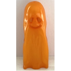 Minifigure, Headgear Head Cover, Ghost Shroud with Smile - Orange Minifigure, Headgear Head Cover, Ghost Shroud with Smile - Orange