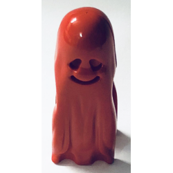 Minifigure, Headgear Head Cover, Ghost Shroud with Smile - Red Minifigure, Headgear Head Cover, Ghost Shroud with Smile - Red
