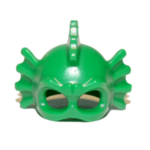 Деталь LEGO 10227 Minifigure, Headgear Head Cover, Swamp Creature with Eye Holes, Fins and Spikes - Green