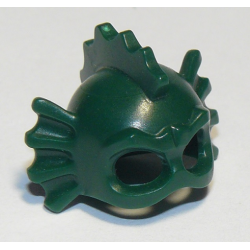 Minifigure, Headgear Head Cover, Swamp Creature with Eye Holes, Fins and Spikes - Dark Green Minifigure, Headgear Head Cover, Swamp Creature with Eye Holes, Fins and Spikes - Dark Green
