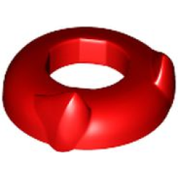 Minifigure, Headgear Head Top with Ears - Red Minifigure, Headgear Head Top with Ears - Red