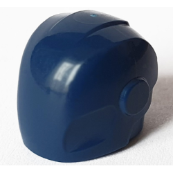 Minifigure, Headgear Helmet Armor Plates and Ear Protectors - Dark Blue