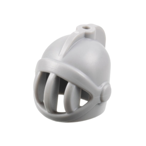 Деталь LEGO x167 Minifigure, Headgear Helmet Castle Closed with Fixed Face Grille - Light Bluish Gray