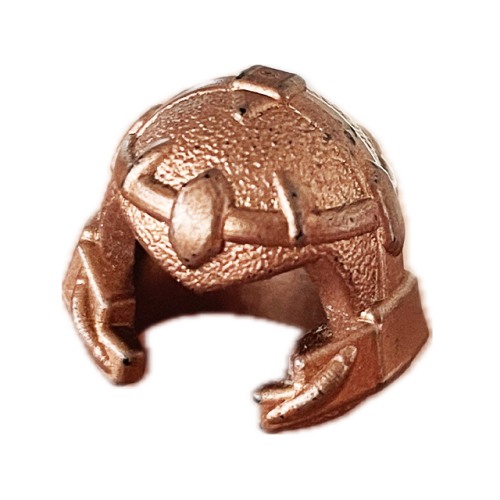 Деталь LEGO 60751 Minifigure, Headgear Helmet Castle with Cheek Protection and Thin Bands (Troll) - Metallic Copper