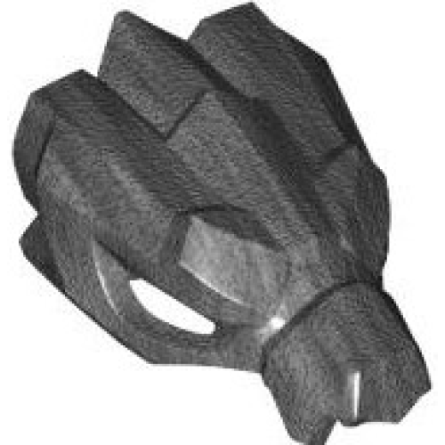 Деталь LEGO 5983 Minifigure, Headgear Helmet Dragon Upper Jaw with Bar Holes - Pearl Dark Gray