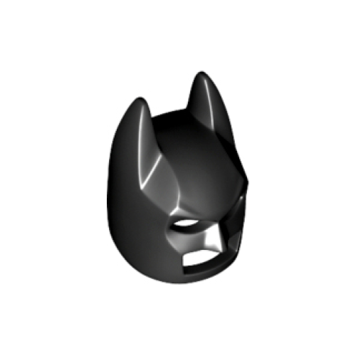 Деталь LEGO 10113 Minifigure, Headgear Mask Batman Cowl (Angular Ears, Pronounced Brow) - Black