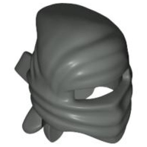 Деталь LEGO 30177 Minifigure, Headgear Ninja Wrap - Dark Gray