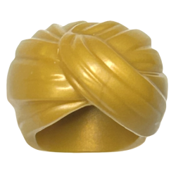 Minifigure, Headgear Turban without Hole - Pearl Gold