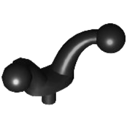 Minifigure, Alien Antennae with Small Pin - Black