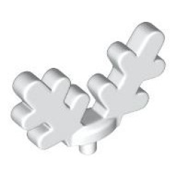 Minifigure, Antlers with Small Pin - White